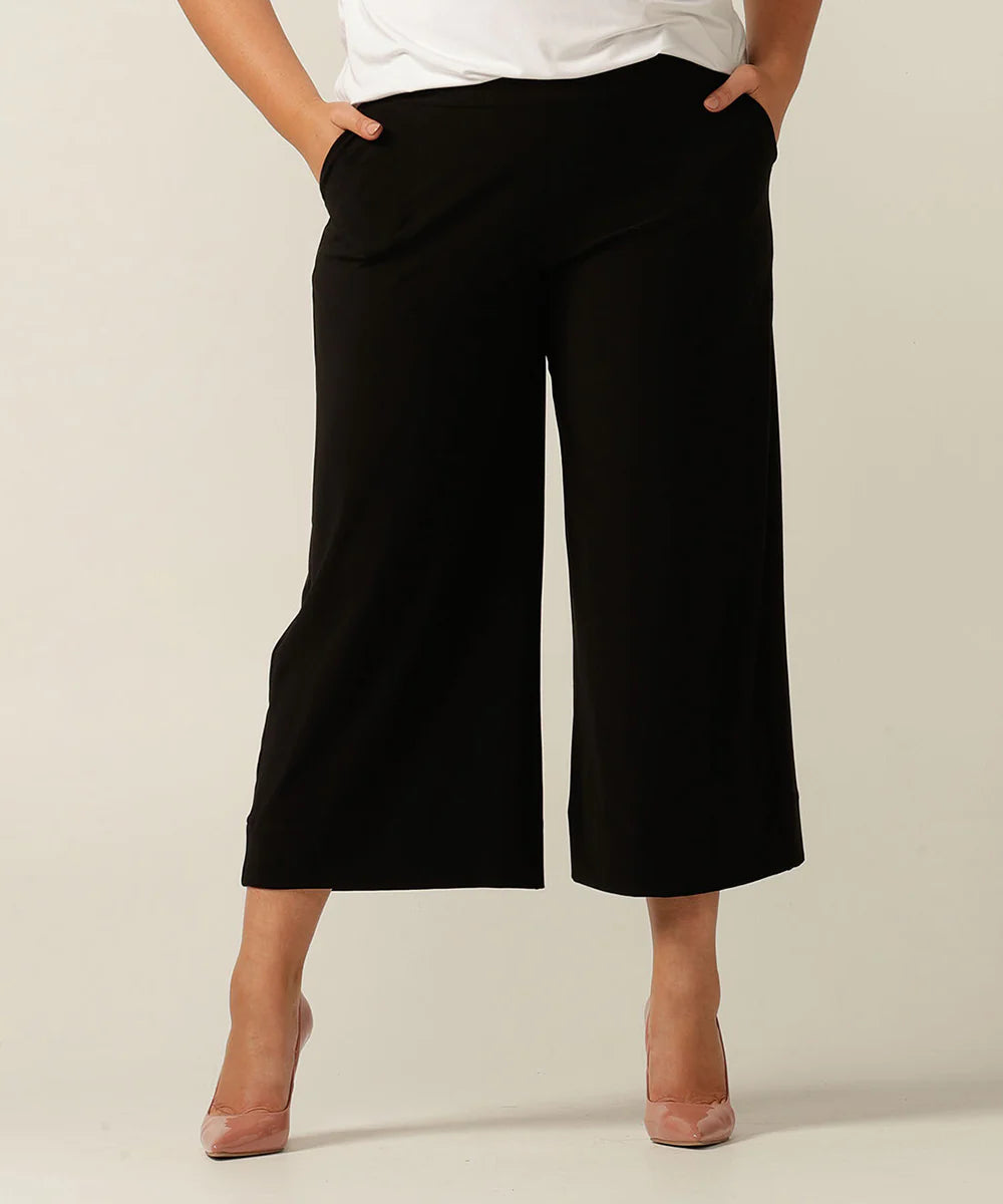 Jersey Comfort Collection By L&F - wide leg pants for comfort in jersey fabric - Australian made women's fashion