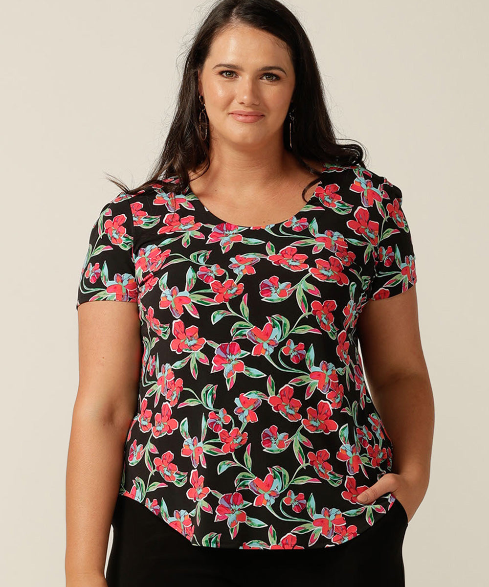 plus size women's blouses in print - Printed Blouses in Sizes 8-24 | L&F Women's Fashion
