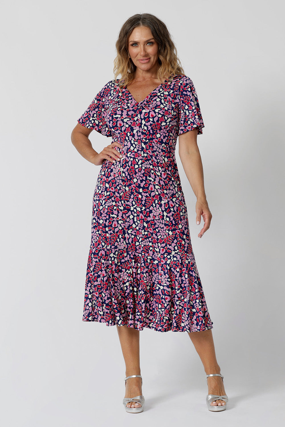 Addison Dress in Maretta Leina Fleur Empire Line Jersey Dresses