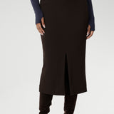 Aaron Midi Skirt in Cocoa