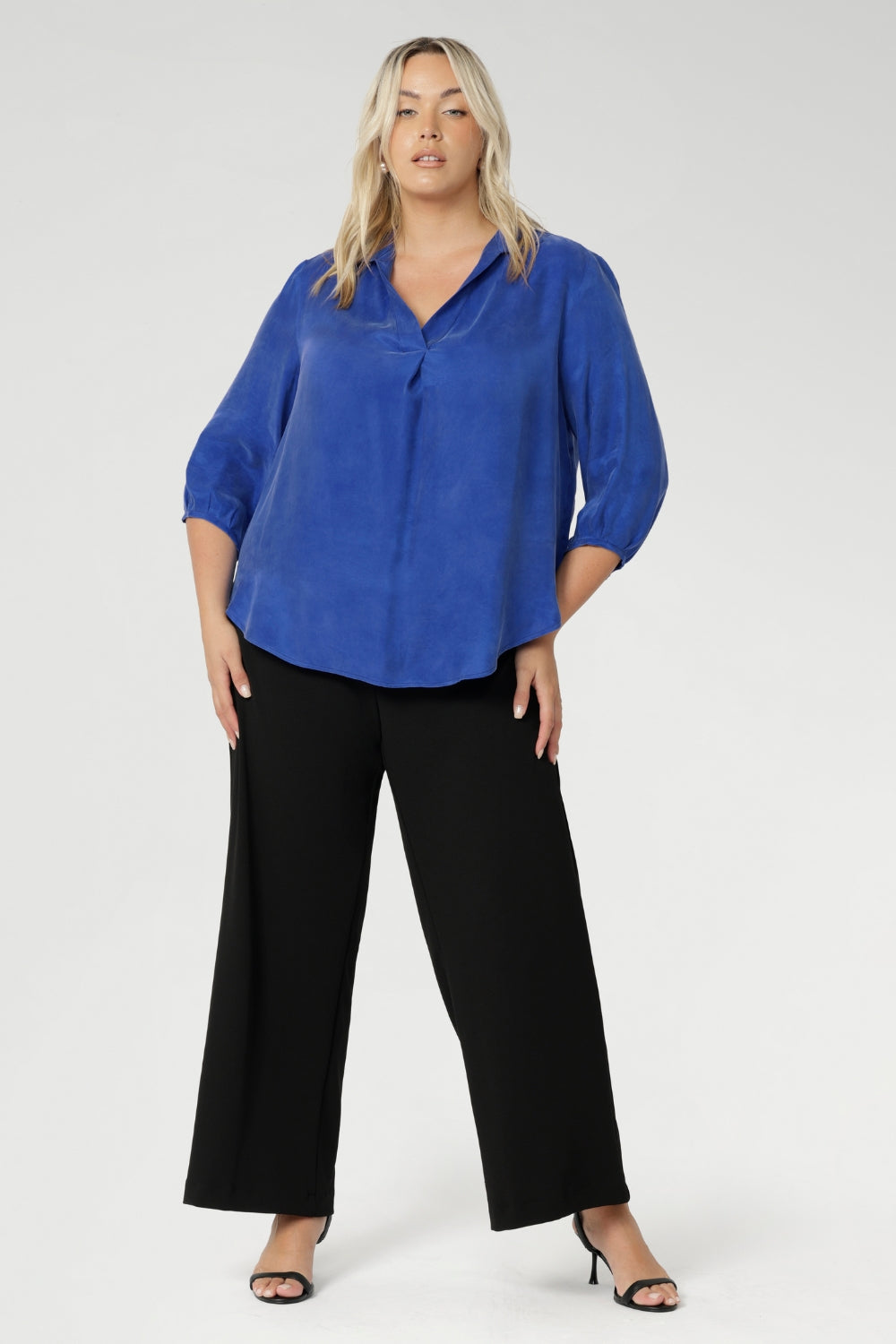 The Arley Shirt in Vivid Blue is a modern wardrobe staple that blends understated elegance with all-day comfort. Crafted from a luxurious suede-touch Tencel fabric, this buttonless, pull-on style offers a clean, contemporary silhouette that’s perfectly suited to office dressing and beyond.
