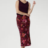 Asher Skirt in Burgundy Bloom