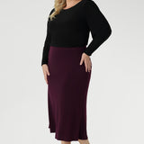 Asher Skirt in Claret