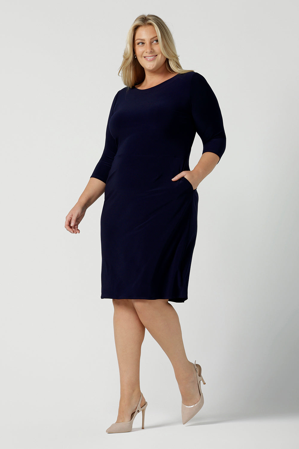 Audrey Shift Dress in Navy Leina Fleur Buy Navy Jersey Dresses