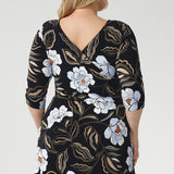 Bettina Reversible Wrap Dress in Ice Bloom