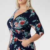 Thoughtfully designed with practical side pockets, a skirt lining, and a double-layer bodice, this floral dress is as functional as it is stylish. Now available in both regular and petite sizing from size 8 to 24, the Bettina Reversible Dress is made to fit and flatter every figure.