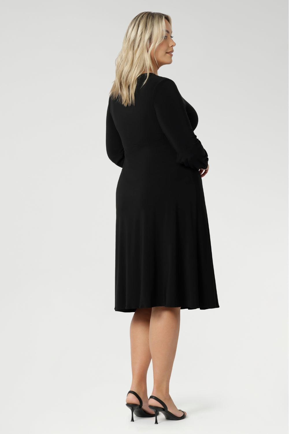 Crafted in Australia from easy-care dry-touch jersey, it offers all-day comfort with a soft stretch that fits and flatters petite to plus-size women, available in sizes 8 to 24.