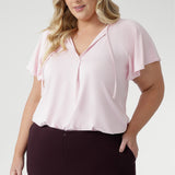 Bowie Top in Pale Pink Bamboo