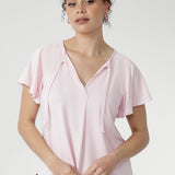 Bowie Top in Pale Pink Bamboo