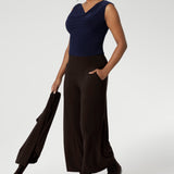The Bradley Culotte in Cocoa is a pant that unites all heights. Pair back with our Sandro Jacardi for a comfortable soft suiting combination.