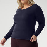 Bryn Knit Top in Navy