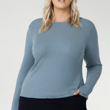 Stay effortlessly stylish through the cooler months with this luxuriously soft knit top, crafted from a premium Tencel wool blend. Designed for comfort and versatility, it features a flattering close-to-body fit that moves with you, thanks to its generous stretch and breathable finish.