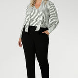 Celine Top in Olive Stripe