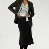 Celine Top in Olive Stripe