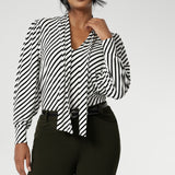 Celine Top in Black Stripe