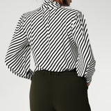 Celine Top in Black Stripe