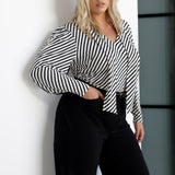 Celine Top in Black Stripe