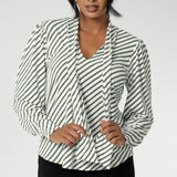 Celine Top in Olive Stripe