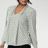 Celine Top in Olive Stripe