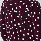 Connie Shift Dress in Burgundy Spot