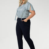 Whether paired with a simple blouse or a structured blazer, these pants offer both comfort and style for the modern woman. Available in sizes 8-24.