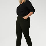 Whether paired with a simple blouse or a structured blazer, these pants offer both comfort and style for the modern woman. Available in sizes 8-24.