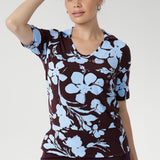 Cosi Top in Plum Dispersia