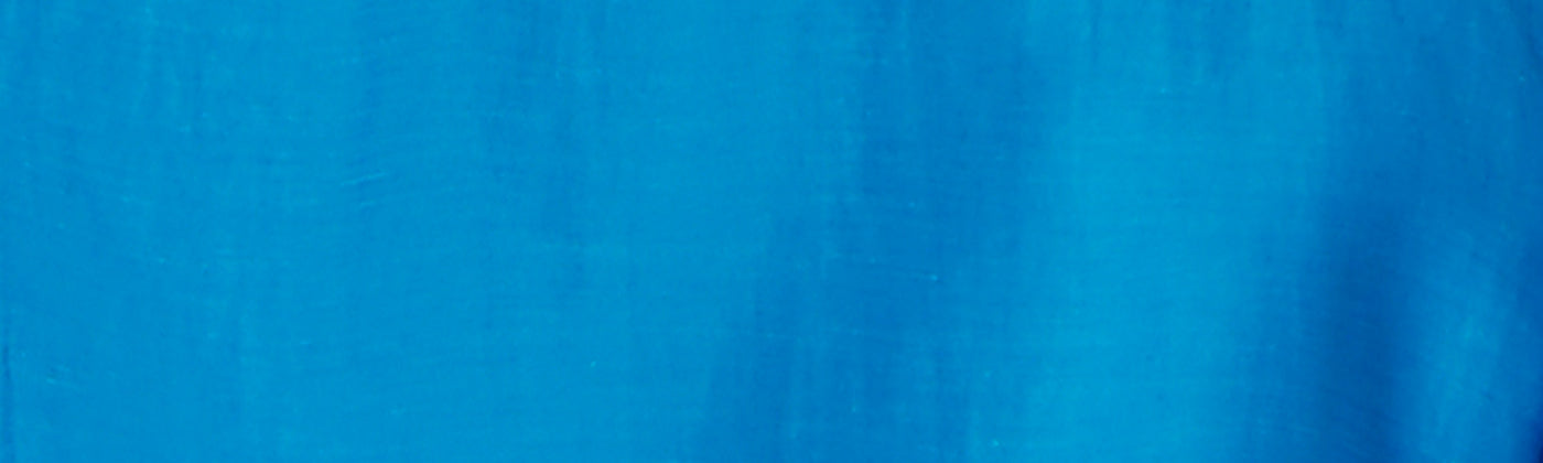 Swatch of Opal blue Cupro Linen blend fabric used by Australian women's clothing brand Leina & Fleur to make a lightweight, blue longline blazer in sizes 8 to 24..