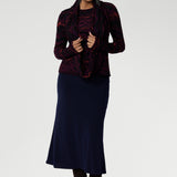 Desiree Infinity Knit Scarf in Luxe Lava