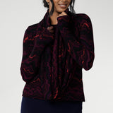 Desiree Infinity Knit Scarf in Luxe Lava