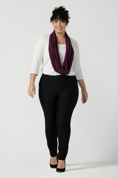 complete your capsule wardrobe for work, travel and play with this Infinity Scarf in luxurious and soft bamboo jersey.