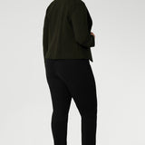 The Drake Jacket is a refined, modern piece that brings effortless sophistication to your capsule wardrobe. Crafted from premium dry-touch Ponte jersey fabric with a firm yet comfortable stretch, it offers a structured silhouette with clean lines and contemporary appeal.