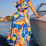 Elle Maxi Wrap Dress in Summer Bliss