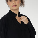 Made in Australia woven shirt in soft and breathable tencel. With cuff detail and collared neckline. Made in Australia for women size 8-24