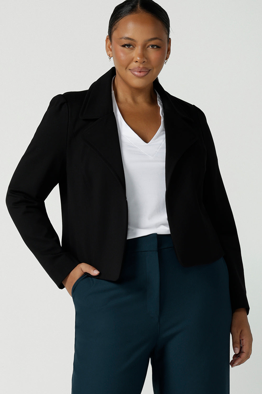 Garcia Jacket in Black Leina Fleur Women s Workwear Jackets