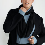 Infinity Knit Scarf in Black