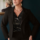 The Garcia Jacket is a modern interpretation of the classic trench, reimagined in a chic cropped silhouette. Expertly crafted from premium dry-touch Ponte jersey fabric with firm stretch, this tailored open-front jacket offers structure, comfort, and ease of movement.