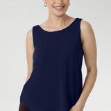Harlee Reversible Cami in French Navy Bamboo