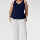 Harlee Reversible Cami in French Navy Bamboo