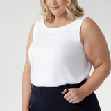 Harlee Reversible Cami in White Bamboo