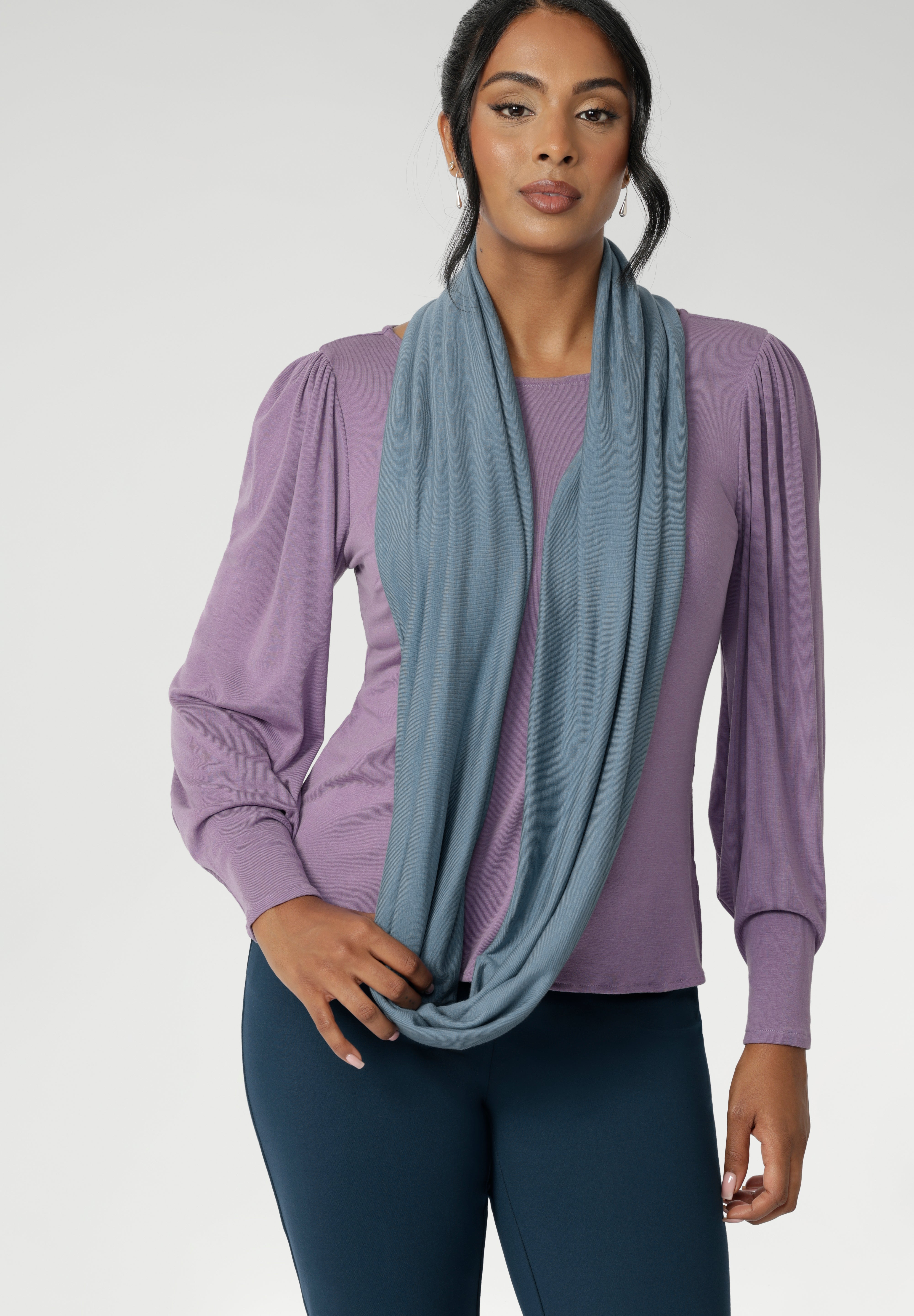 For a perfectly coordinated look, pair your scarf with the matching Zara knit top in the same fabric—the result is simple, sophisticated style that moves with you wherever the season takes you.