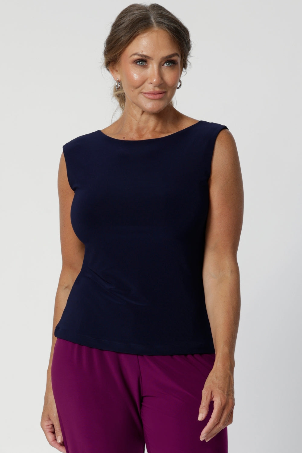 This navy top is the perfect piece to brighten up your wardrobe, effortlessly pairing with both plain pieces for a vibrant pop of colour or prints for a fun styling options. Shop Jordan Top in 3 colorways and in sizes 8-24.