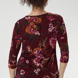 Jules Top in Burgundy Bloom