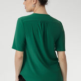 Kodi Top with Elbow Sleeve in Jade