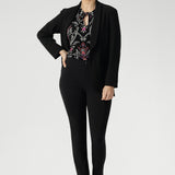 Kodi Top with Elbow Sleeve in Subtle Paisley