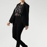 Kodi Top with Elbow Sleeve in Subtle Paisley