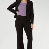 The bootcut leg creates a flattering, elongating silhouette, making it the perfect choice for everything from office wear to weekend chic.