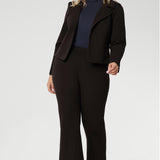 The bootcut leg creates a flattering, elongating silhouette, making it the perfect choice for everything from office wear to weekend chic. Side pockets with refined topstitch detailing add a polished, practical touch, while the deep cocoa shade pairs effortlessly with neutrals, prints, or bold colours for versatile styling