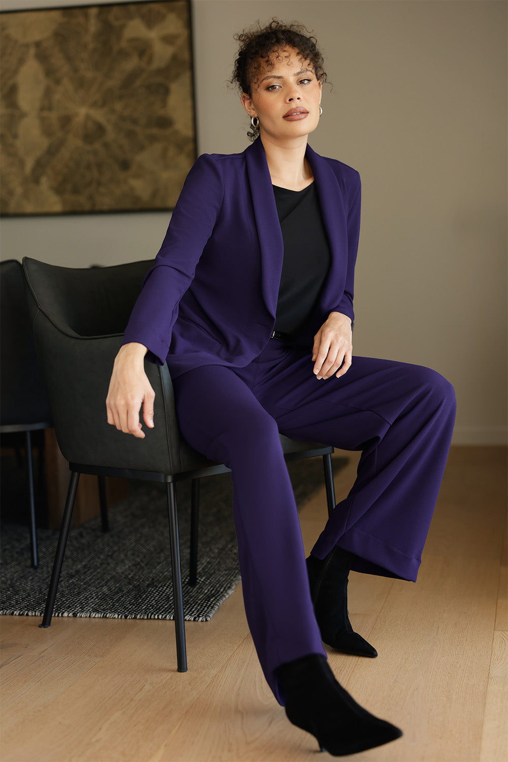 Step into polished sophistication with the Merit Blazer—a beautifully tailored essential that brings structure, style, and comfort to your wardrobe. Crafted from premium scuba crepe jersey. This luxe, body-contouring blazer offers the perfect balance of stretch and support, making it ideal for long workdays or elevated off-duty looks.