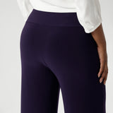 The deep, double-layer waistband offers a smooth and flattering silhouette, while the side pockets with topstitching detail provide both functionality and a stylish touch. The straight leg cut is timeless and professional, offering a sleek, streamlined appearance that complements a wide range of outfits. Available in 3 lengths and in sizes 8-24.